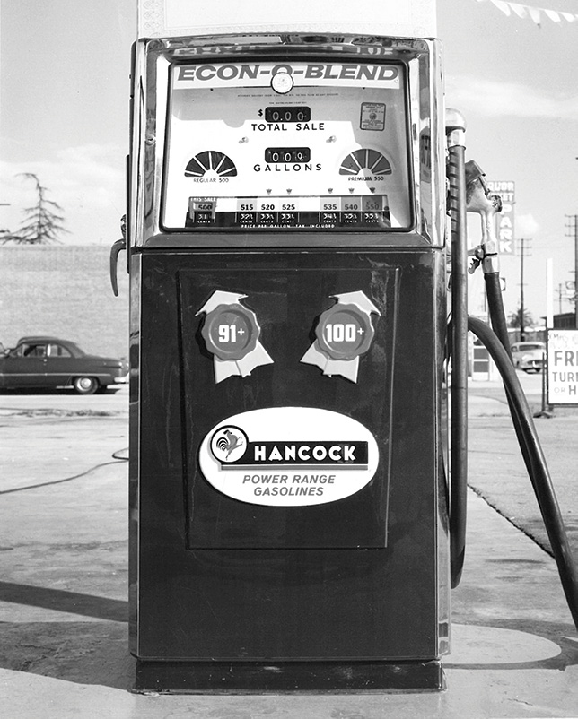 Vintage Hancock gasoline pump